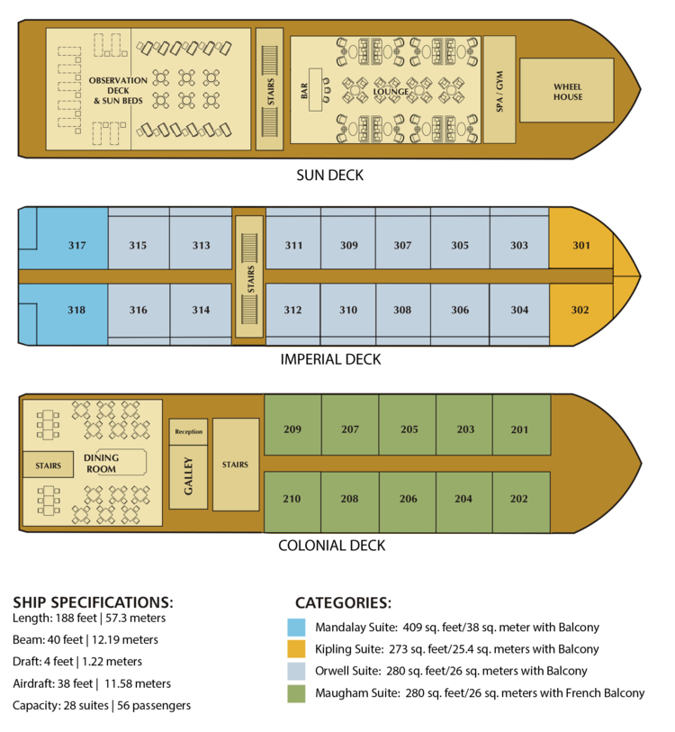 Irrawaddy Explorer Deckplan